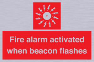 Fire alarm activated when beacon flashes
